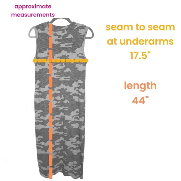 Universal Thread Goods Co XS camo print maxi w side slits 11055 - Picture 3 of 6